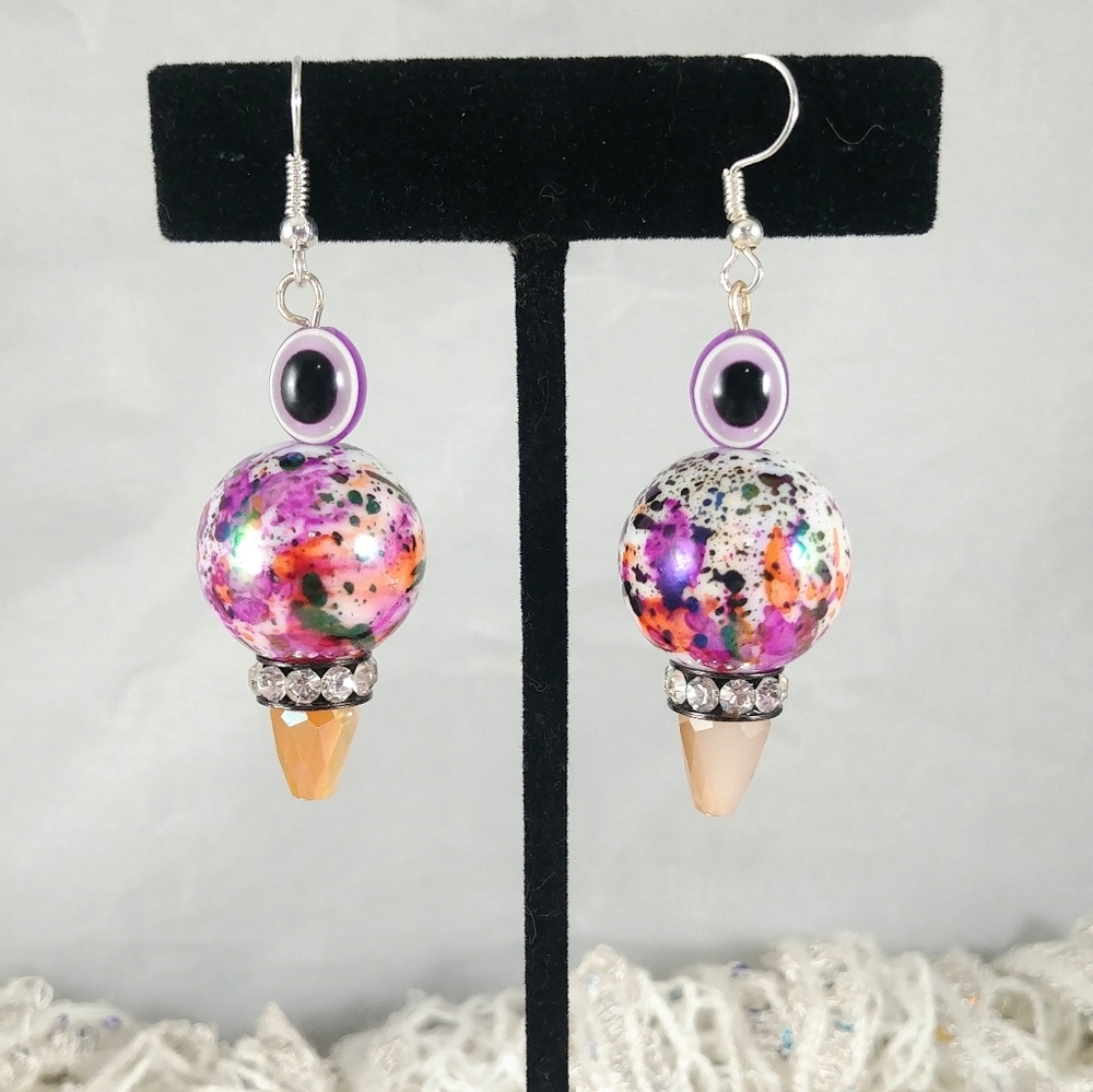 Halloween earrings Cyclops ice cream Eye Scream Spooky Cute